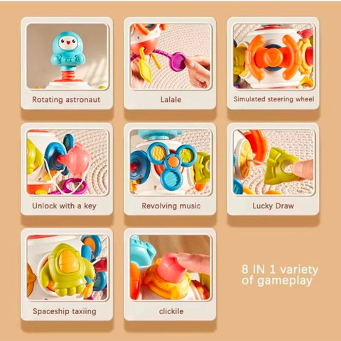 8 in 1 space cube sensory toy
