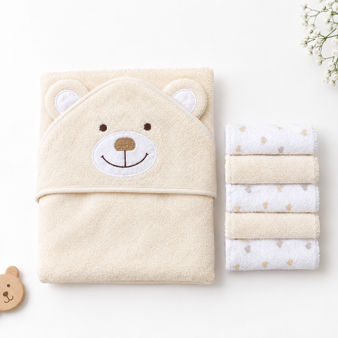 Creamy Teddy Towel Set