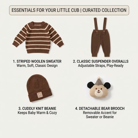The Teddy Hug Striped Knit Set