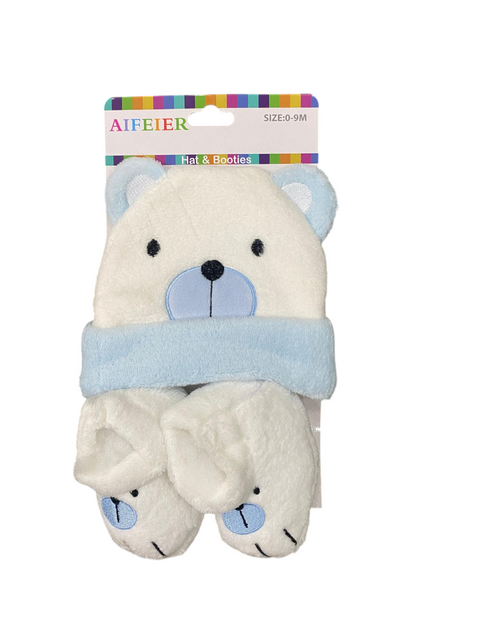 Winter cap & bootie set