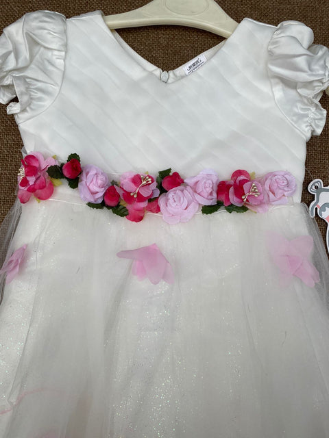 3d floral fancy frock