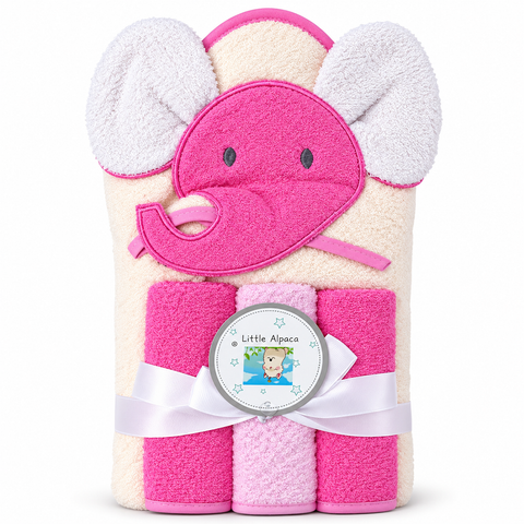 Pink love towel set