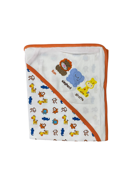 Embroidered hooded wrapping sheet