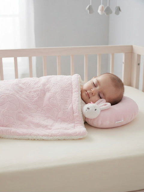 Blush bunny blanket set