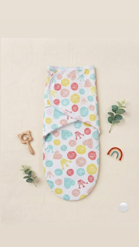 Royal heart confetti swaddle